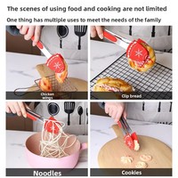 Flocon de neige de Noël créatif ustensile en Silicone pince alimentaire antidérapante avec boucle de verrouillage pince à pain pour une fixation sécurisée