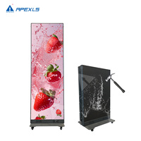 Apexls Gob P1.2 P1.5 P1.8 P2.5 - Pantalla LED Portátil Plegable Tipo Tótem, Pantallas LED Digitales Plegables para Interiores, Pancarta, Video Wall
