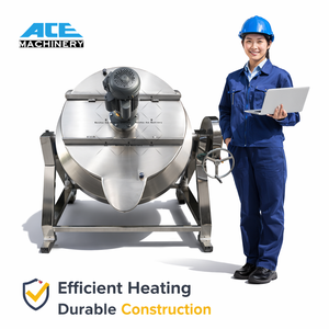 100 to 1000L Gas Heating Electric Jacketed Kettle Cooking Double Steam Jacketed Kettle Industrial Cooking Pot - Product Image 4