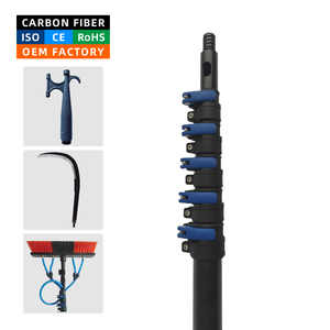 Tubo <span class=keywords><strong>de</strong></span> Extensión <span class=keywords><strong>de</strong></span> Fibra <span class=keywords><strong>de</strong></span> Carbono 3K Personalizado OEM, Poste Telescópico Multiusos 100% Fibra <span class=keywords><strong>de</strong></span> Carbono con Bloqueo <span class=keywords><strong>de</strong></span> Abrazadera o Bloqueo Giratorio - Product Image 1