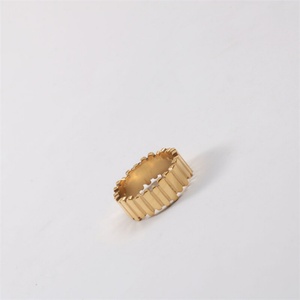 Wholesale 18k Gold Plated Geometric <b>Ring</b> Stainless Steel <b>Chunky</b> <b>Ring</b> - Product Image 2