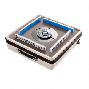 Portable Automatic Mahjong <b>Table</b> Suitcase Stylewith Handle 4-Player <b>Folding</b> Machine With Tiles for Home Travel Portable Automati - Product Image 1
