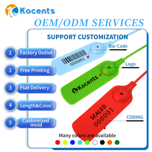 Sello de seguridad de plástico con logotipo numerado personalizado desechable con muestra gratuita de ventas directas de fábrica del 2017 - Product Image 2