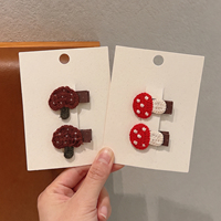 Barrettes pour enfants entièrement enveloppées, sans tiraillement de cheveux, épingles à cheveux champignon, accessoires en ruban pour usage quotidien