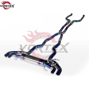 Escape Catback VORTEX Grado 5 Ti Valvetronic para BMW M760Li 6.6T 2018-2024, Puntas Quemadas Arcoíris, Instalación Directa - Product Image 3