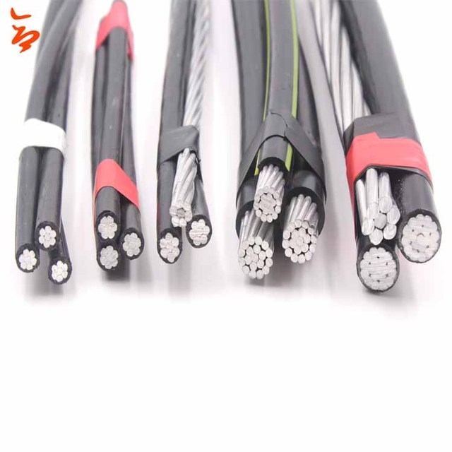 Cable Triplex 2 Neutro Forrado Trensadoacsr Conductor 2AWG Sparrow AAC/ACSR
