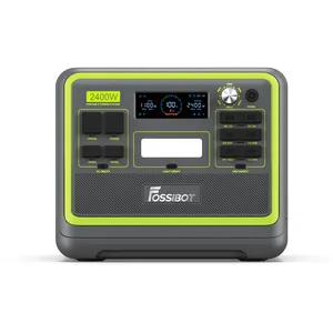 Fossibot stasiun daya portabel baterai 2400w, penyedia daya 50/60Hz dengan Inverter dua arah-Fossibo pengisian Super