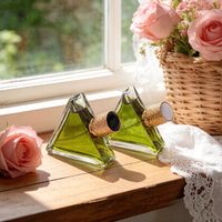 Botol Parfum Kaca Bentuk Khusus Grosir 50ml, Botol Semprot Kosong Laris Manis dengan Tutup Unik