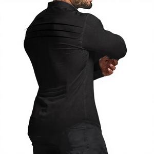 เสื้อเชิ้ตผู้ชายทรงเข้ารูป ผ้าฝ้ายทวิล 100% แห้งเร็ว สำหรับธุรกิจ/สำนักงาน รับผลิตแบบ OEM จำนวนมาก - Product Image 1