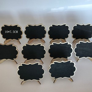 Seis Diseños, Seis Formas, 20 Piezas, Mini Pizarras de Madera, Etiquetas <span class=keywords><strong>para</strong></span> Plantas, Letreros, Tablero de Mensajes, Mini <span class=keywords><strong>Pizarra</strong></span> - Product Image 4