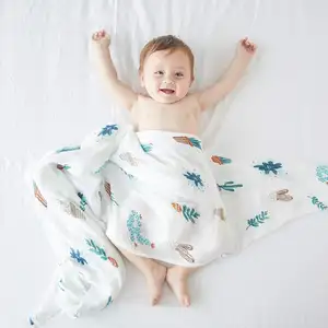 Vielseitige Decken Kostenlose Probe DDP Musselin Wickel decken Bio-Baumwolle Baby Swaddle Musselin Decke Wickel wickel für Baby