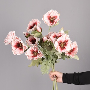 Flor de Amapola Artificial <span class=keywords><strong>EVA3</strong></span>, Modelo de Amapola Grande, Alta Calidad, Relieve, Decoración del Hogar, Arreglo Floral, Adorno - Product Image 3