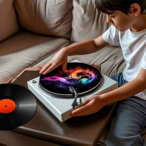 Tapete Antideslizante Personalizado de 12 Pulgadas para Tocadiscos, Tapete Redondo de Fieltro para Discos de Vinilo, Sublimación de Tinta Personalizada - Product Image 2