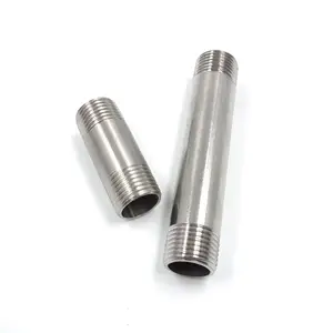 Stainless Steel Pipe Nipple Double End Male Threaded Pipe Nipple Customized Couplings Pipe Fittings