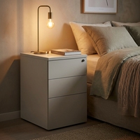 Meuble de rangement mobile sous bureau, gain de place, avec 3 tiroirs verrouillables pour poste de travail du personnel