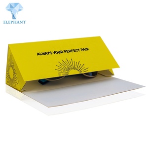 Custom Yellow Cute <b>Display</b> Delicate Appearance Paper Triangle Case Sunglasses <b>Box</b> - Product Image 3