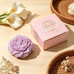 Vela Aromática de Peonía al por Mayor, Vela Floral de Cera de Soja para Regalos de Damas de Honor y Recuerdos de Boda - Product Image 2