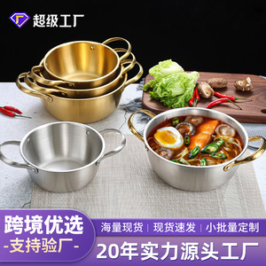 Stainless Steel Bowls Round Double Handle Stackable For Home Kitchen Use - Product Image 4