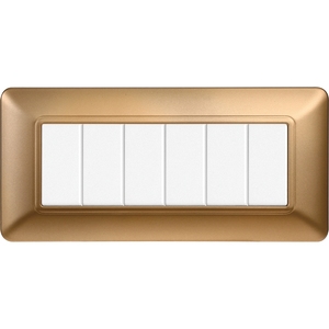 Interruptor de Pared Gloca de 6 Vías, Plástico Dorado, 2 Piezas, Fácil Instalación - Product Image 4
