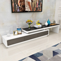 Table basse en verre trempé réglable en hauteur, en bois MDF, avec rangement caché, multifonctionnelle, pliable, moderne, pour salon