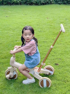 Sepeda roda tiga anak-anak, desain terbaru 2023 sepeda roda tiga multifungsi dengan pegangan dorong/<span class=keywords><strong>3</strong></span>-in-1 pedal mobil keseimbangan untuk 2-6 tahun - Product Image 4