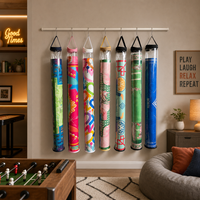 Nouveau sac de rangement amélioré pour tapis de mahjong en PVC - Style moderne/classique/luxe, durable, écologique, avec bordure en sangle de 35 pouces, sac pour tapis avec logo personnalisé