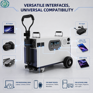 5KW 8.6KWh Battery Home Wheeled <b>Solar</b> <b>Generator</b>, MultiAC USB-C PD DCOutput Emergency Power Station for HomeCamping RVOutdoor Use - Product Image 5