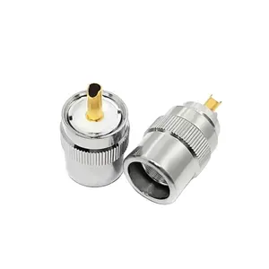Connector Male Straight Twist-On Type UHF SL16 PL259 Connector Solder For LMR400 RG8 H-1000 Cable