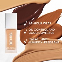 Vente en gros Meilleur fond de teint naturel longue durée pour le visage (Nouveau) Fond de teint liquide correcteur avec logo personnalisé