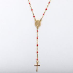 Chapelet Catholique en Acier Inoxydable Plaqué Or 18K, Bijou Religieux Chrétien, Collier Croix Totem, Cadeau d'Église - Product Image 6