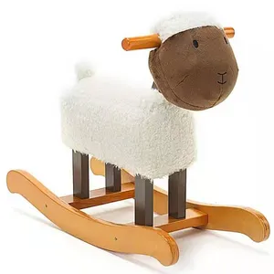 木制绵羊形状的孩子良好的价格摇动骑马的孩子骑动物玩具