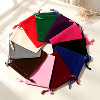 Pochette en velours multi-tailles avec cordon de serrage, sac en daim personnalisé avec logo imprimé, sac cosmétique, sac à bijoux, accessoires pour boucles d'oreilles et colliers, vente en gros