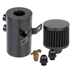 Racing Auto Motorfiets An10 Aluminium Olie Catch Kan Reservoir/Olie Tank Met Ventilatiefilter Zwart