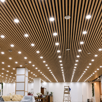 Tube carré creux en PVC en forme de U, écologique, imperméable, résistant au feu, pour plafonds et murs intérieurs d'hôtels, bureaux, écoles, hôpitaux