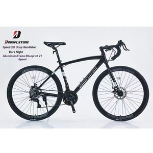 Vélo de route en alliage d'aluminium ultra léger <span class=keywords><strong>Bridgestone</strong></span> 700C, double frein à disque, cadre rigide, guidon de course - Product Image 4