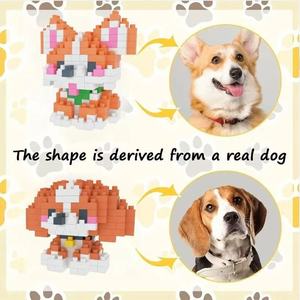 Mini blocs de construction micro, figurines mignonnes de chat et de chien, jouet éducatif à assembler soi-même, cadeau pour enfants compatible avec <span class=keywords><strong>Lego</strong></span> - Product Image 3