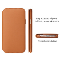 Étui de luxe antichoc en cuir PU à rabat pour iPhone 17 16 15 14 13 12 11