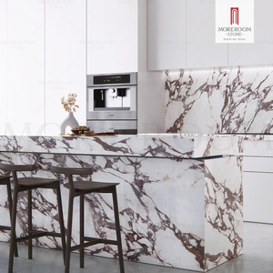 Dalle <span class=keywords><strong>de</strong></span> marbre artificiel Calacatta Viola ultime <span class=keywords><strong>de</strong></span> 1600x3200 mm, finition soyeuse, pierre frittée, plan <span class=keywords><strong>de</strong></span> travail pour cuisine, bar, usage extérieur - Product Image 4