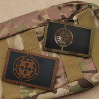 Écusson brodé drapeau du Portugal pour extérieur, patch tactique IR, étiquette à coudre pour sac, chapeau, applique DIY
