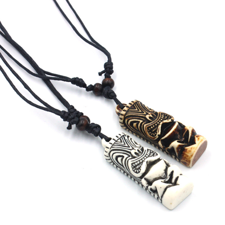 Hawaiian Tiki Mana Surfer Pendant-Unisex Tribal Cord Necklace | eBay