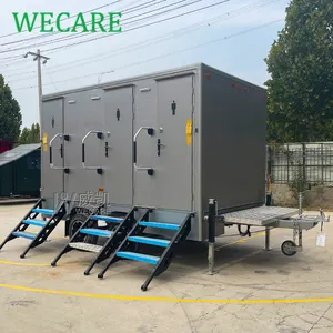 Wecare luxury event mobile portable camp toilet restroom trailers bathroom unit outdoor shower and camping toilet wc
