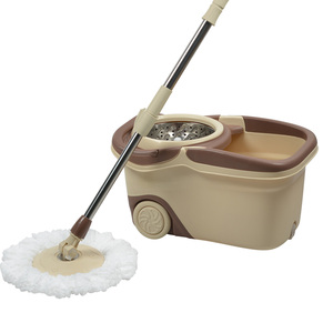 Serpillère magique <span class=keywords><strong>Spin</strong></span> and Go avec manche extensible, serpillère sèche facile à utiliser pour le nettoyage de la maison, tête de serpillère en microfibre et en métal avec roulettes - Product Image 2