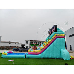 Tobogán Inflable Grande y Colorido de PVC para Uso Comercial, con Piscina Desmontable Hermética para Resorts y Playas - Product Image 4