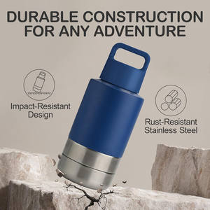 Custom logo 34oz 3 in 1 <b>Stainless</b> <b>Steel</b> Pet Food Feeder Insulated Vacuum Travel Portable <b>Dog</b> Water Bottle - Product Image 2