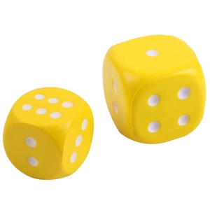 PU Foam Soft Hot Selling Custom Color Logo Dice Shape High Quality Stress Ball Dice Shape Stress Ball