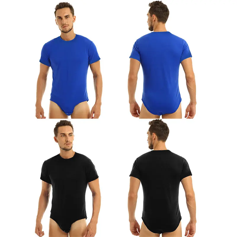 wholesale sexy men pajamas black solid adult adult romper onesie cusotm logo men adult onesie