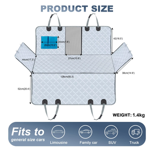 Tapis de voiture pour animaux de compagnie en tissu Oxford 600D matelassé en losanges, imperméable et durable, en forme d'os, pour chiens - Utilisation toutes saisons en extérieur et en voyage - Product Image 5