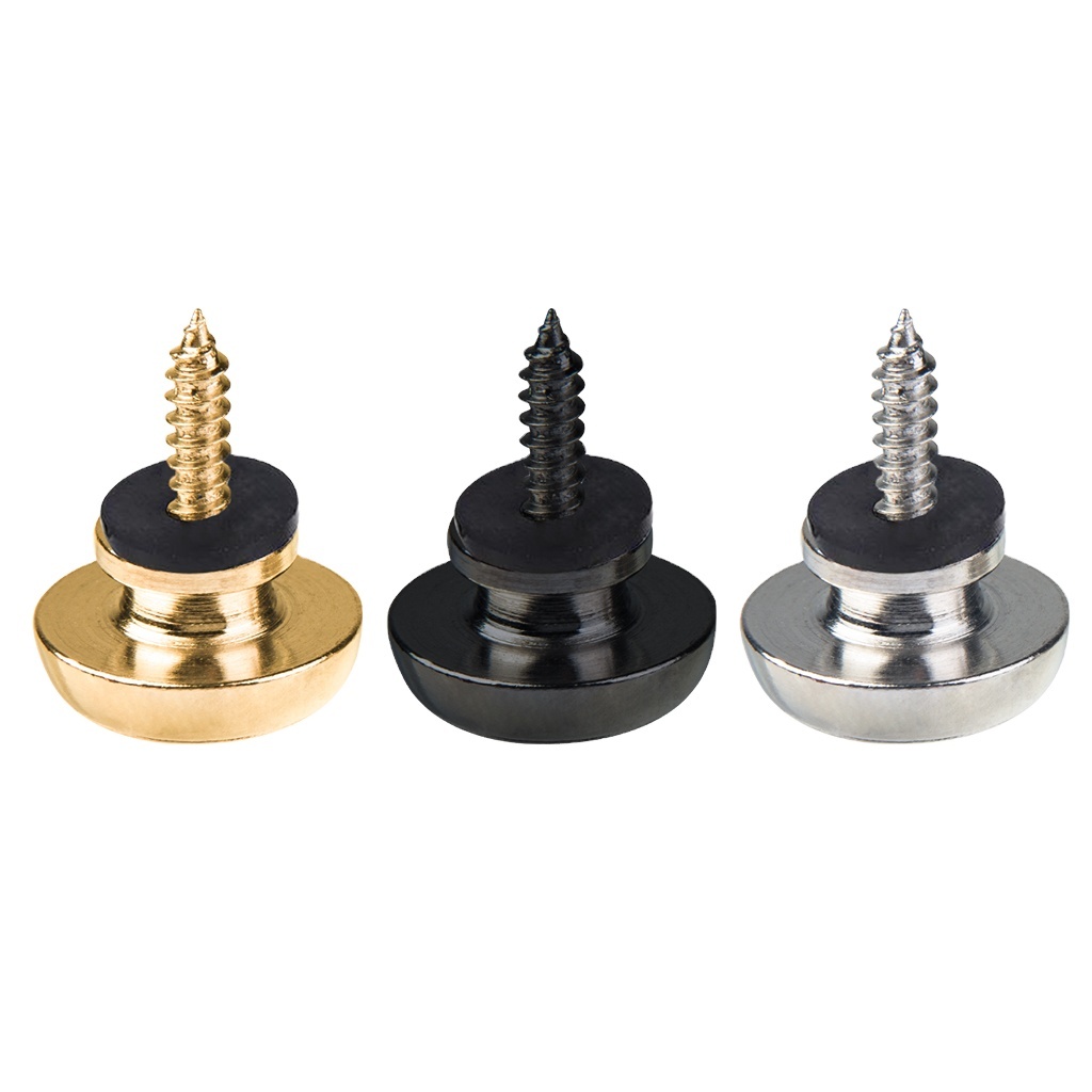 Pin Para Correa De Guitarra - Plateado, Con Almohadilla De Goma, Para Guitarra Eléctrica, Acústica, Bajo Y Ukelele