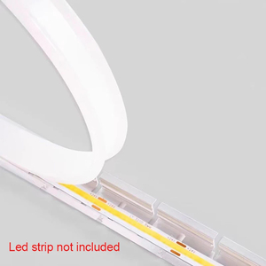 Profilé LED en aluminium courbé <span class=keywords><strong>U</strong></span>/YW, flexible, pour plafond dissimulé, avec diffuseur en silicone, pour décoration murale et au sol, bande lumineuse - Product Image 4