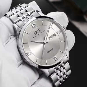 Montre mécanique automatique de luxe pour homme, bracelet en acier inoxydable, affichage du calendrier hebdomadaire, cristal saphir - Product Image 2
